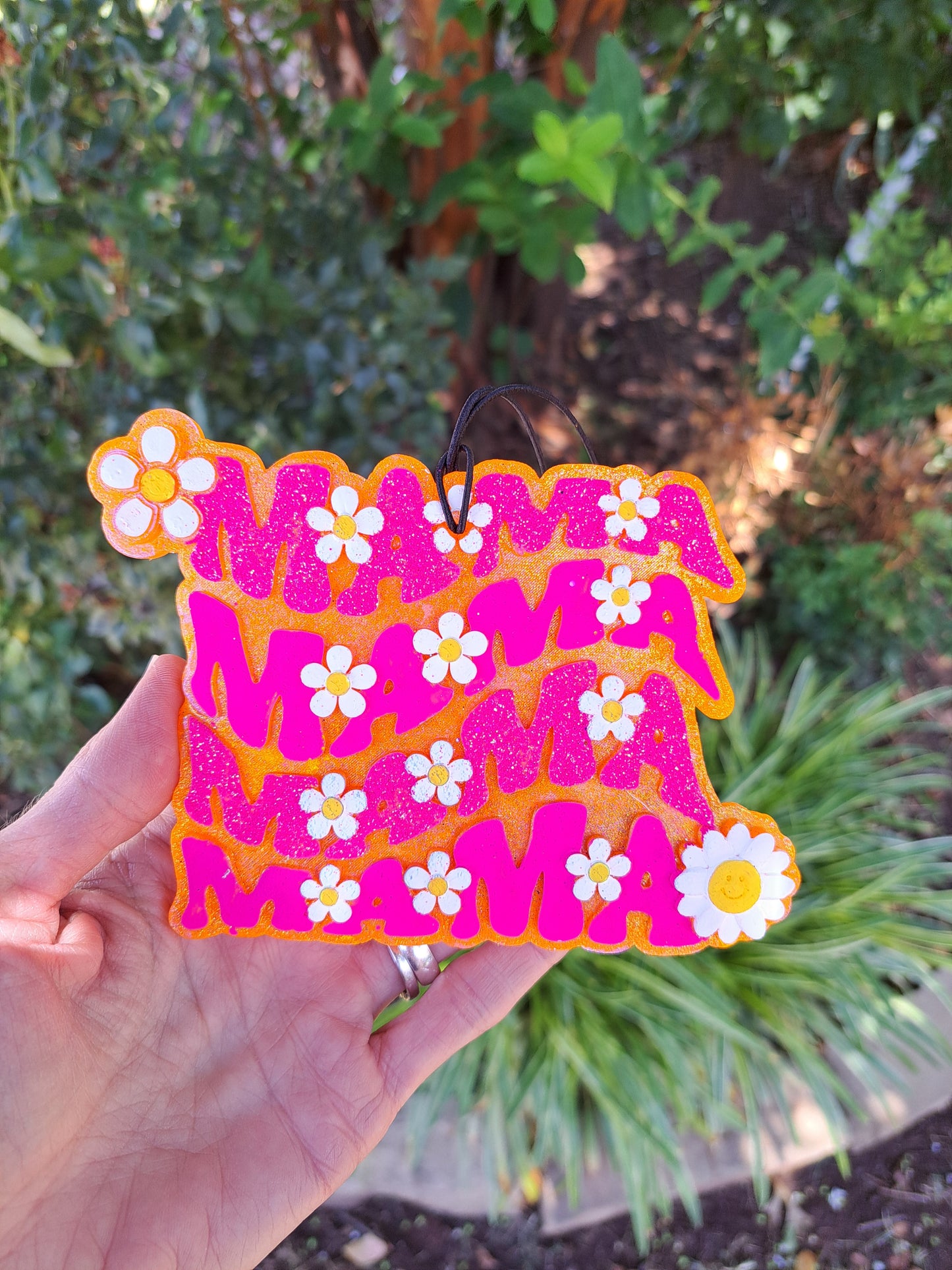 MAMA Colorful Freshie - Orange With Pink Text