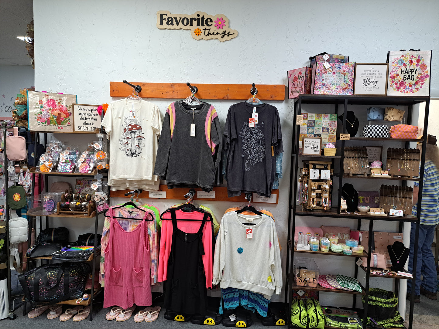 Mushroom Tee - Cream Color Bleached & Distressed S & 3X