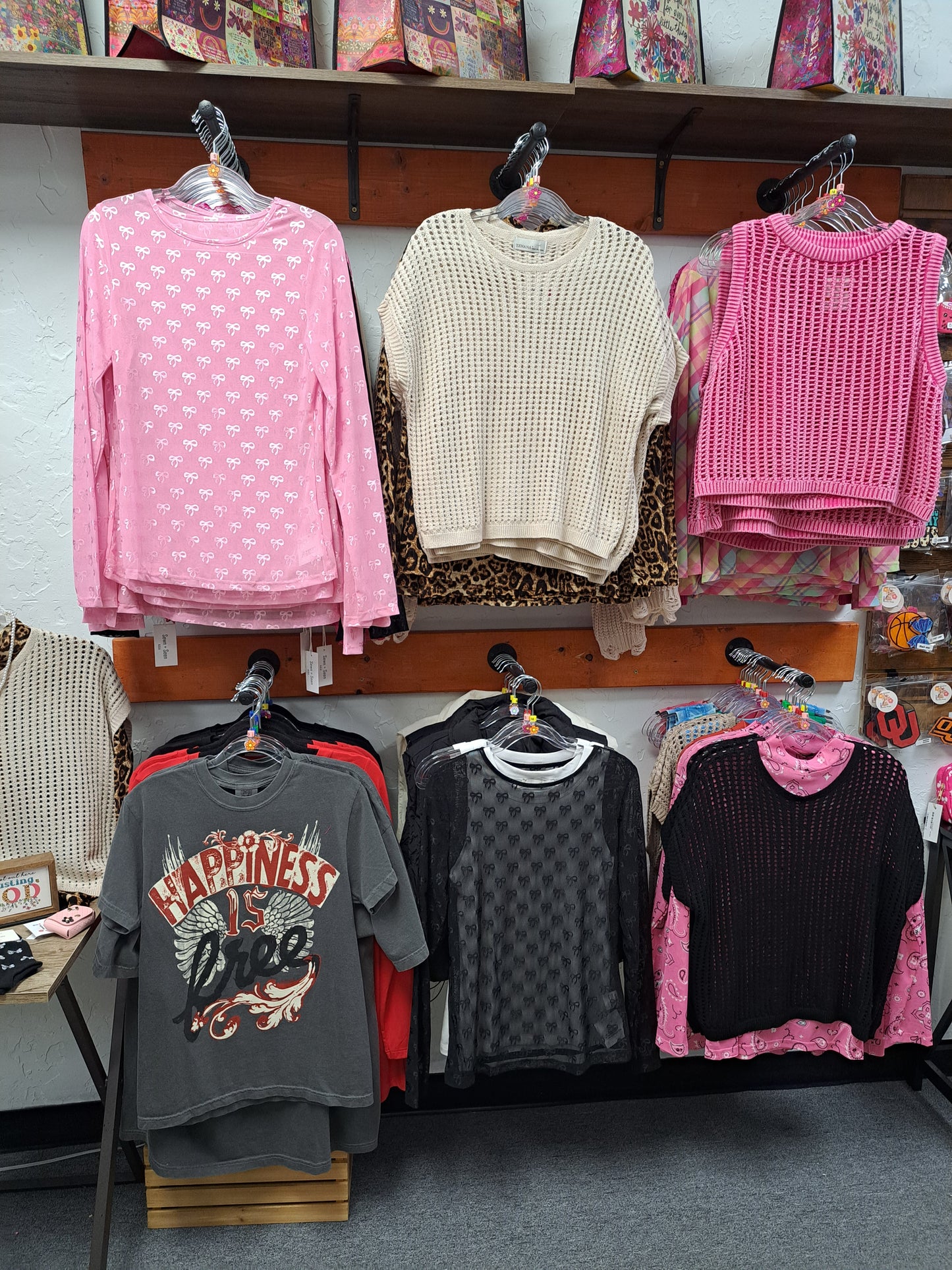 clothing on rack in a store