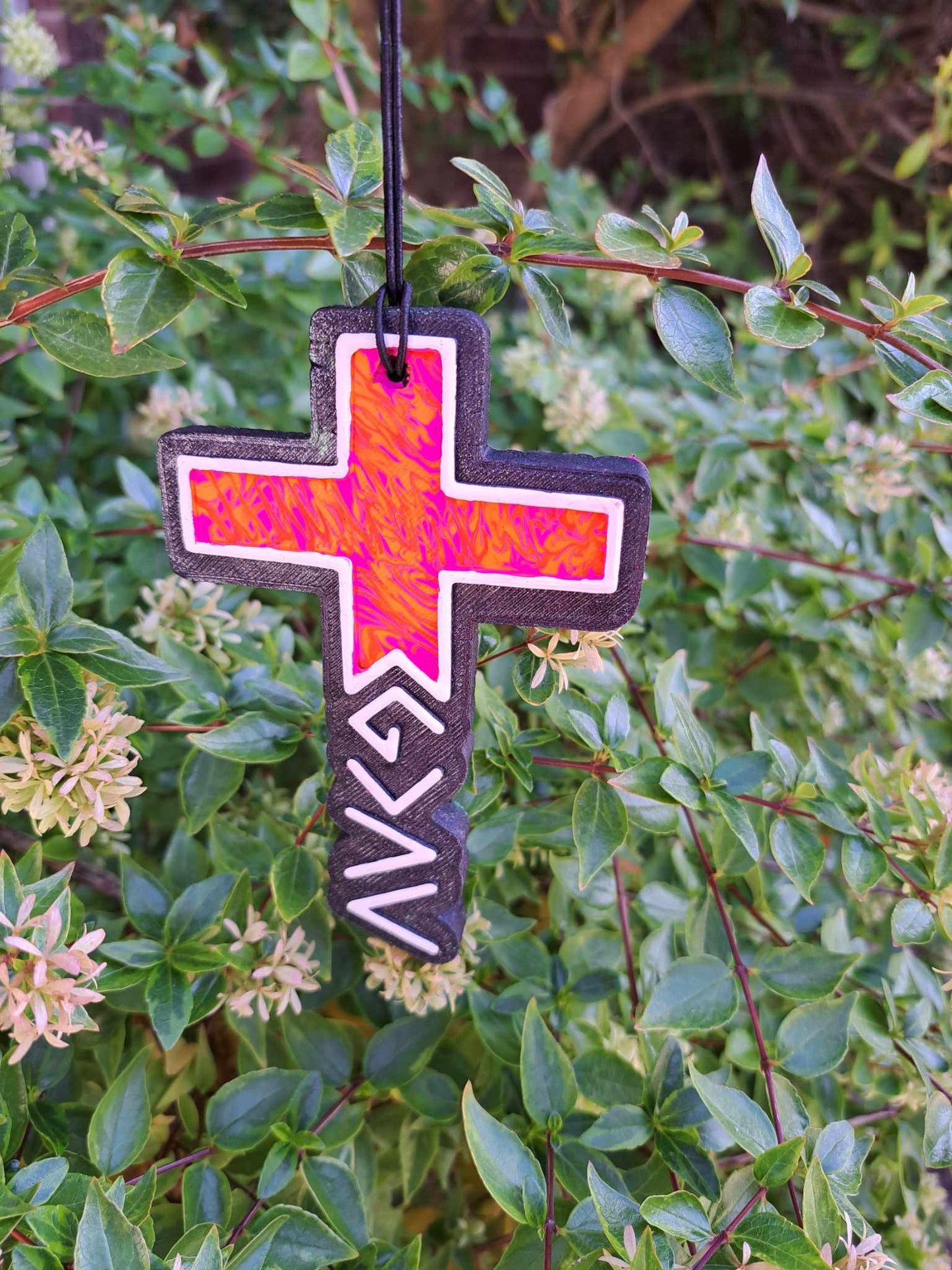 Cross - God Is Greater Freshie Tie Dye