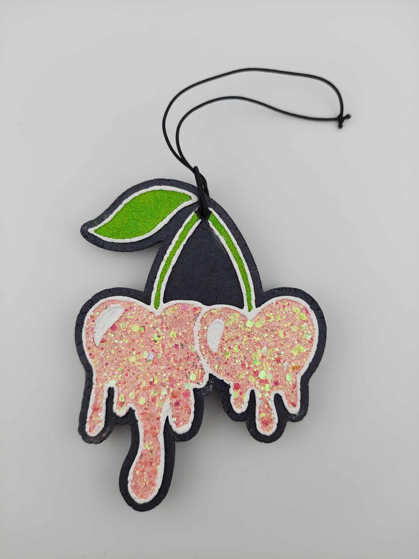 Light Pink Chunky Glitter Cherry Freshie