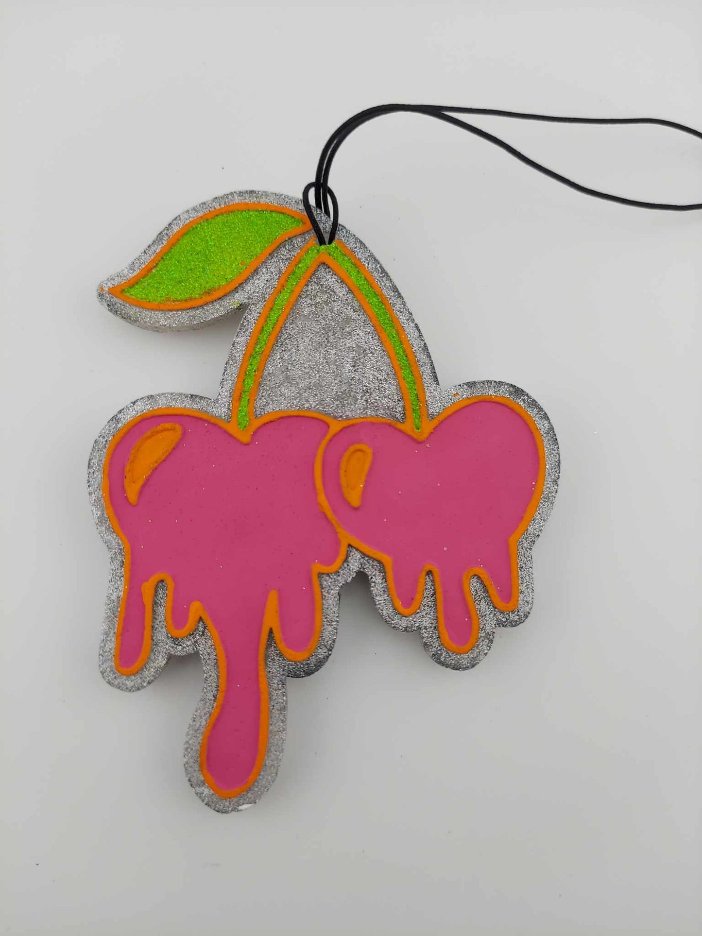 Pink Cherry Freshie With Orange Trim