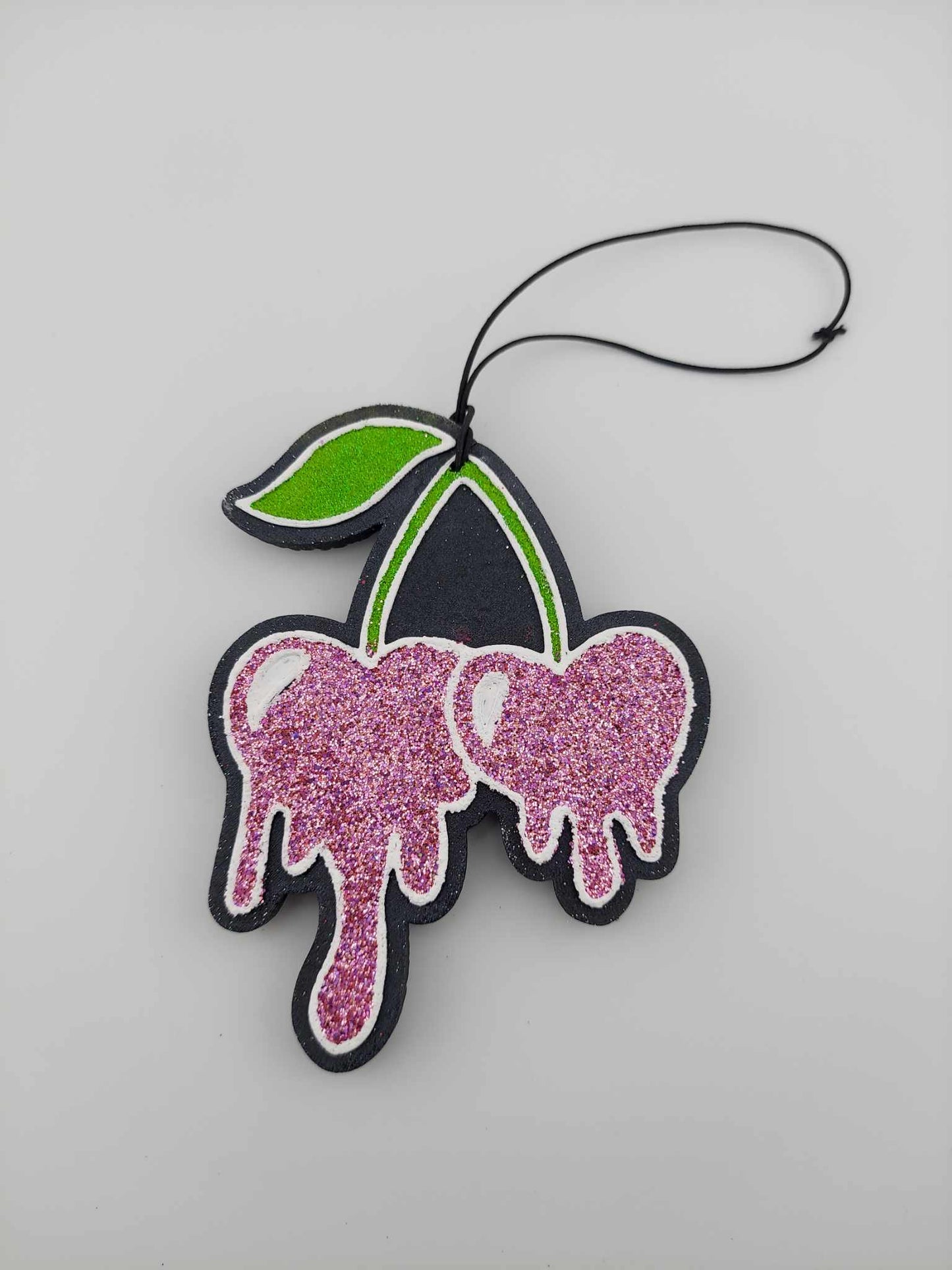 Pink Glitter Cherry Freshie
