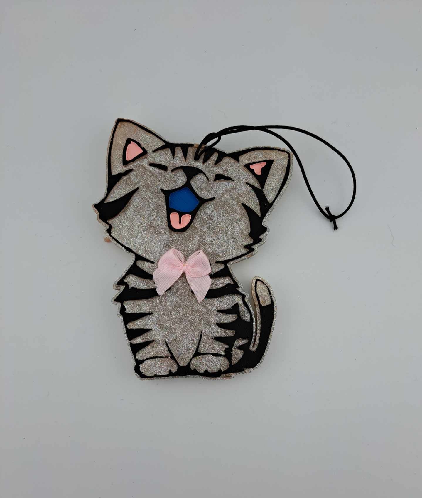 Cat With Bow Freshie Air Freshener