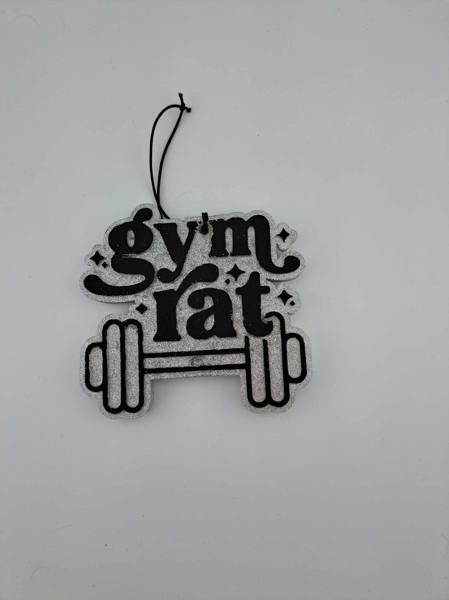 Gym Rat Freshie Air Freshener - Black Silver