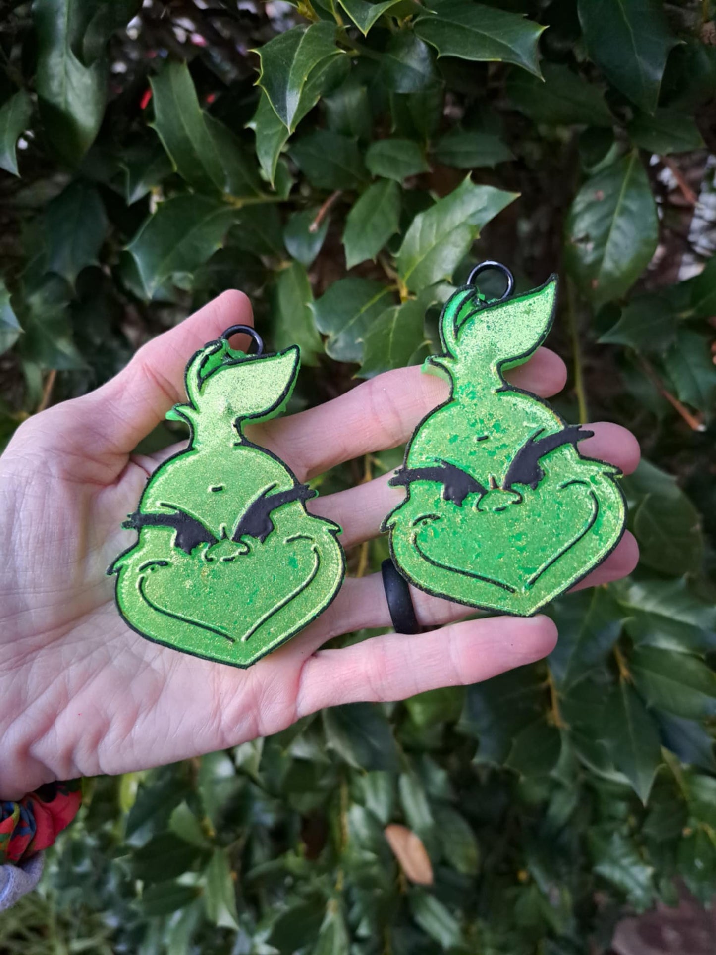 Green Grinch Face Freshies - Air Vent Clips