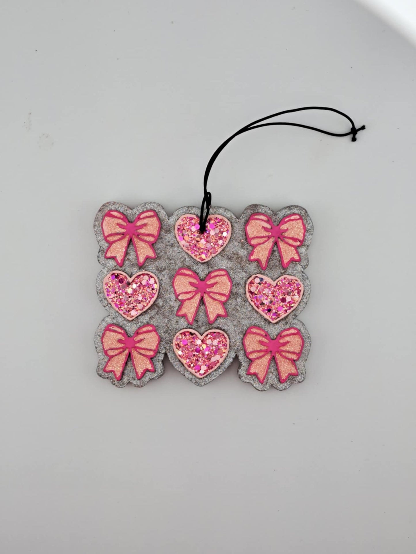 Tic Tac Bow Freshie Air Freshener - Light Pink Bows