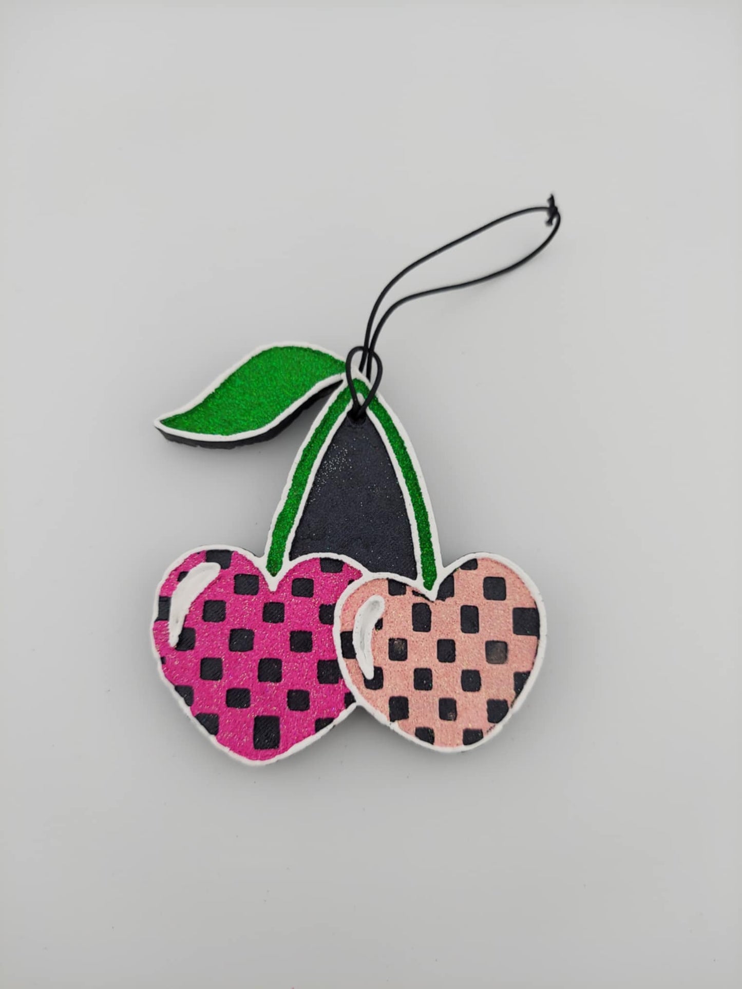 Cherry Check Freshie - Hot Pink and Light Pink
