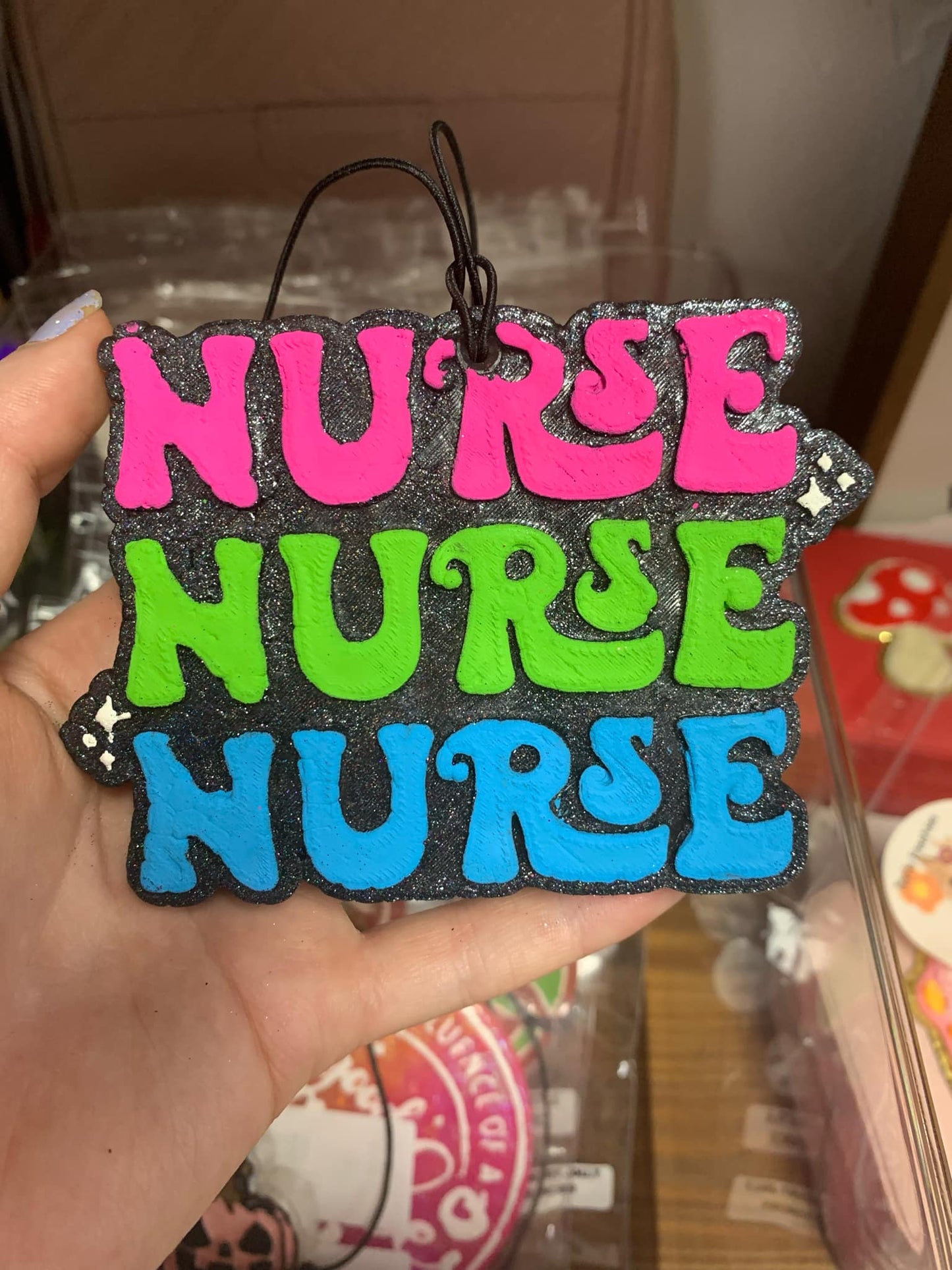 Nurse Freshie - Pink Green Blue Air Freshener