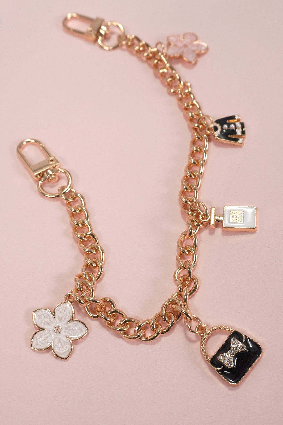 Bag Charm - Flower Perfume Bottle Top and Bag Charm