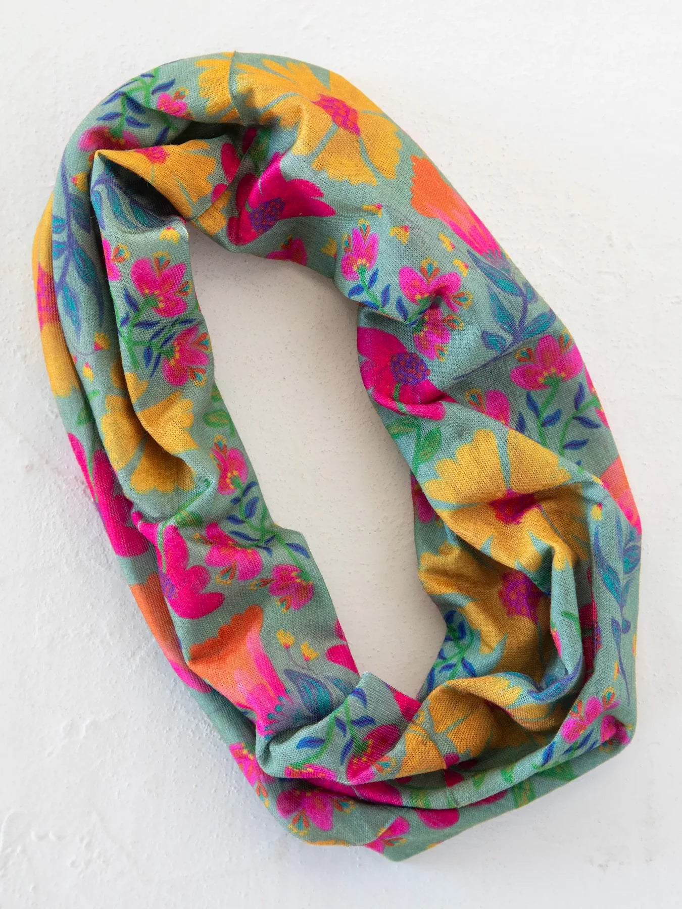 Half Boho Bandeau - Pink Yellow Floral