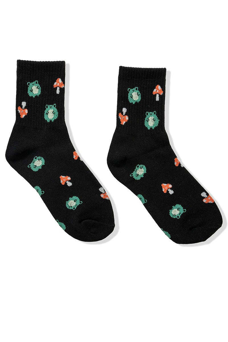 Frog and Mushroom Crew Socks