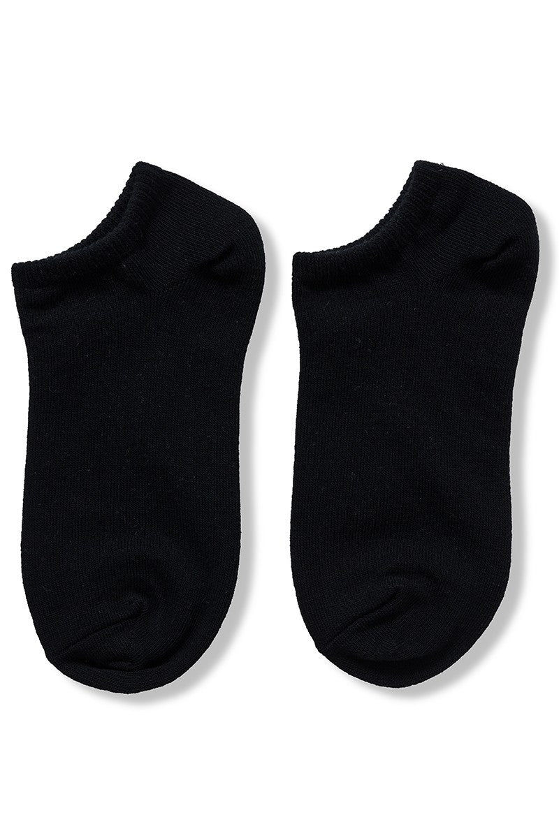 Black or Gray Solid Ankle Socks