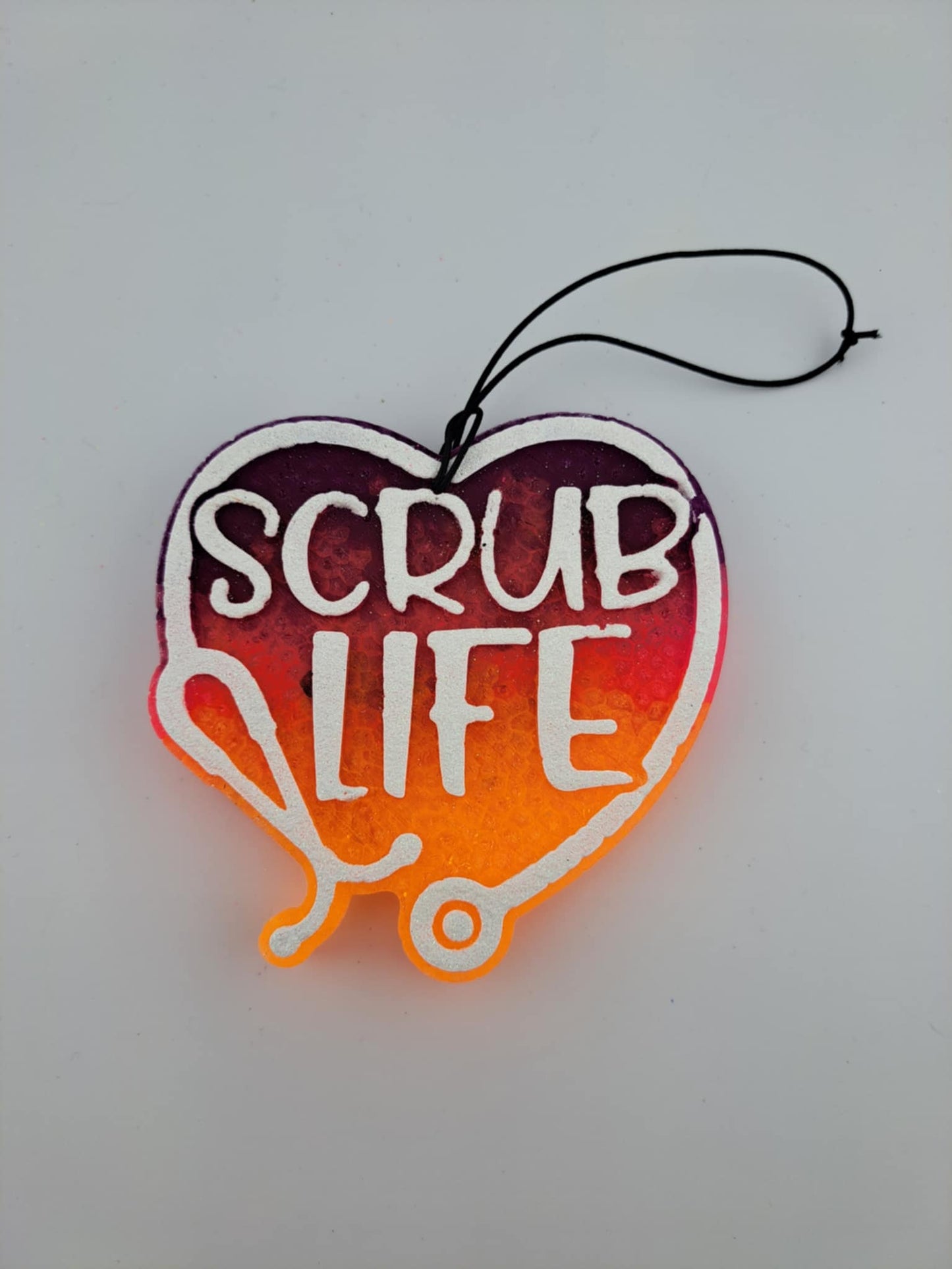 Scrub Life Freshie Air Freshener Ombre Pink and Orange