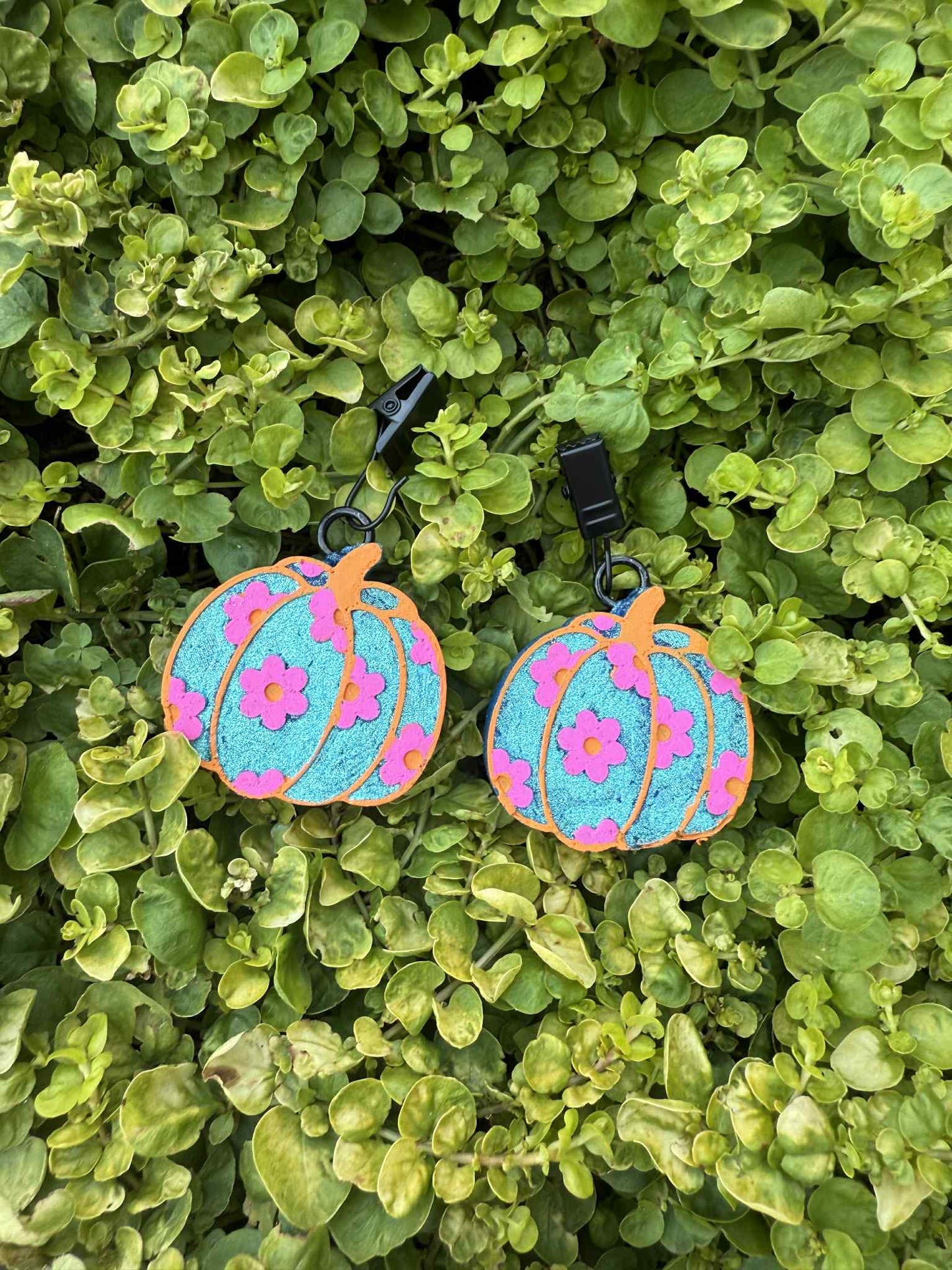 Pumpkin Vent Clip Freshies - Pink Daisies