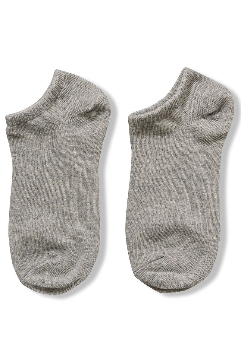 Black or Gray Solid Ankle Socks