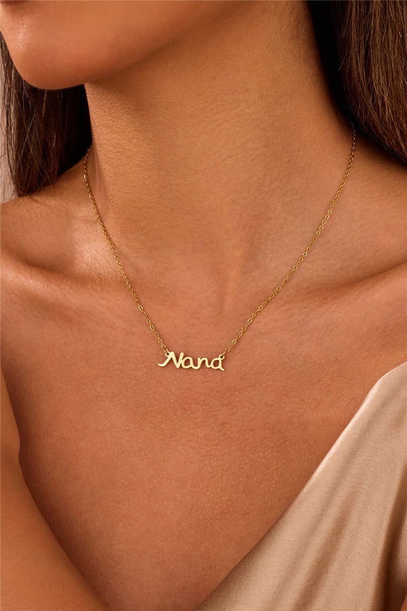 Nana Script Necklace