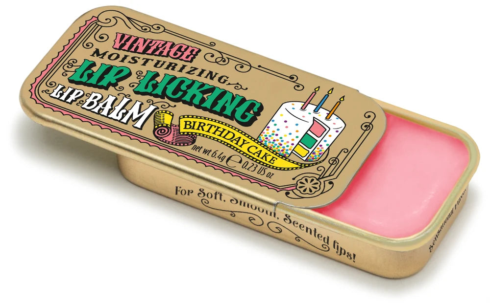 Birthday Cake Lip Balm in Slider Tin - Dries Clear