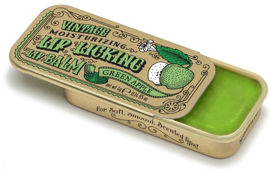 Green Apple Lip Balm in Slider Tin - Dries Clear