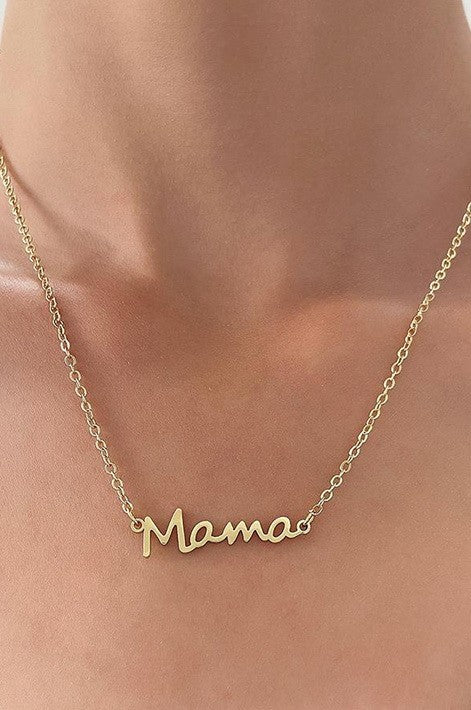 Mama Necklace - 18K Stainless Steel Tarnish Free