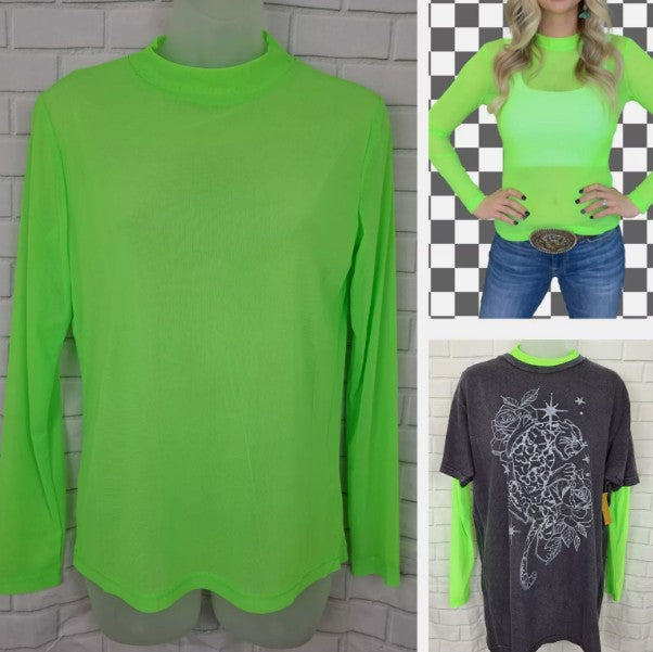 Sheer Lime Mesh Top - Sterling Kreek