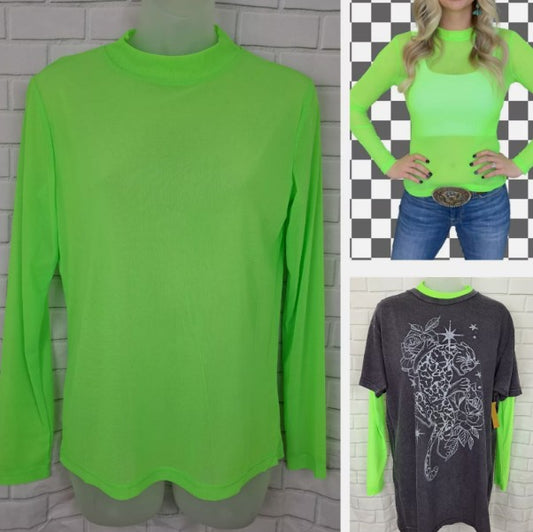 Sheer Lime Mesh Top - S & M