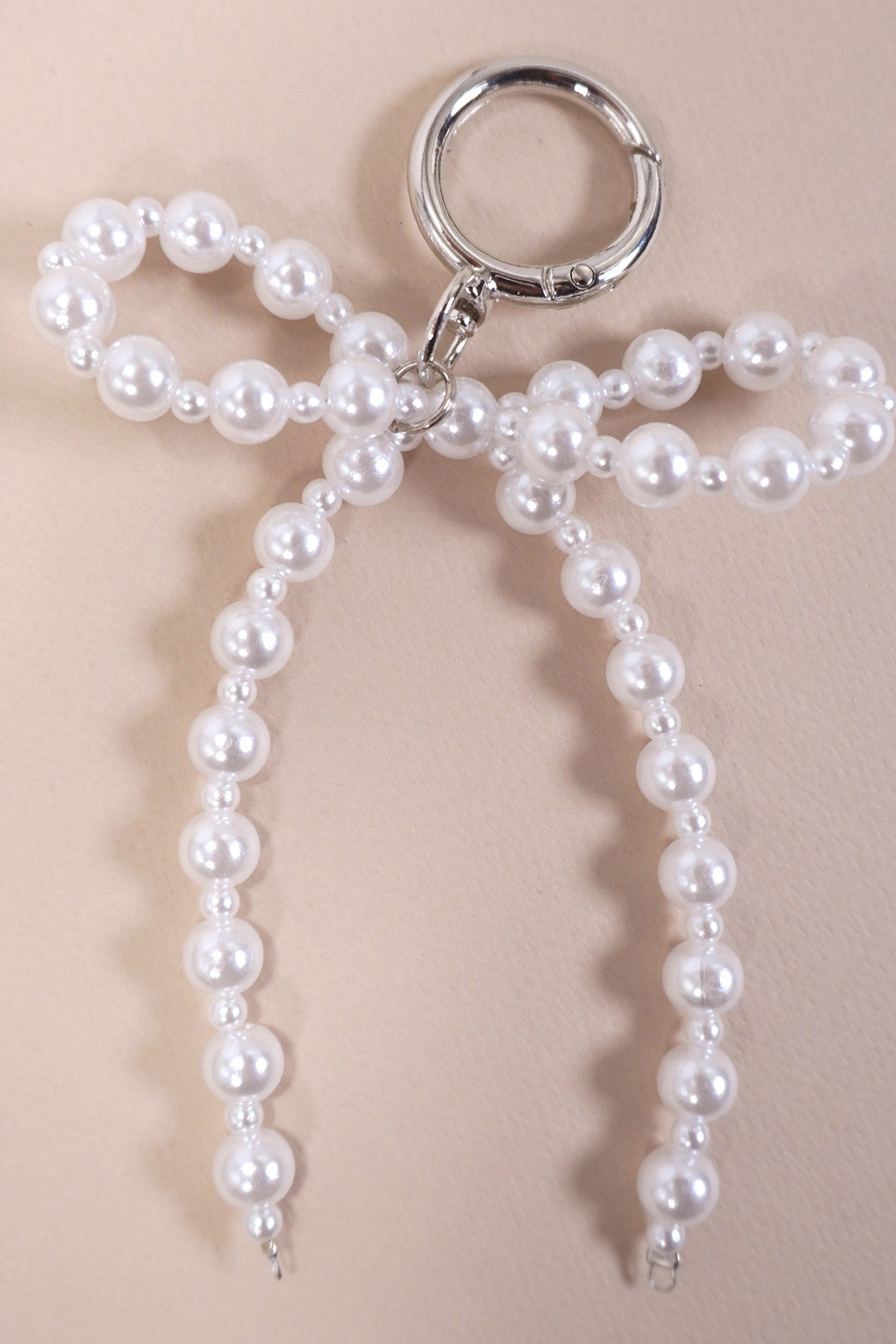 Pearl Bow Keychain Bag Charm