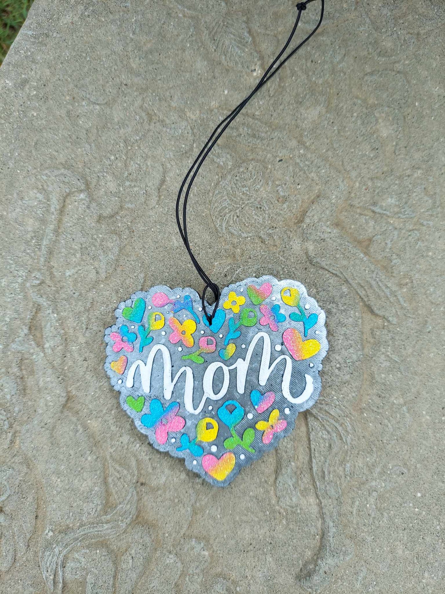 Mom Heart Freshie - Ombre Flowers