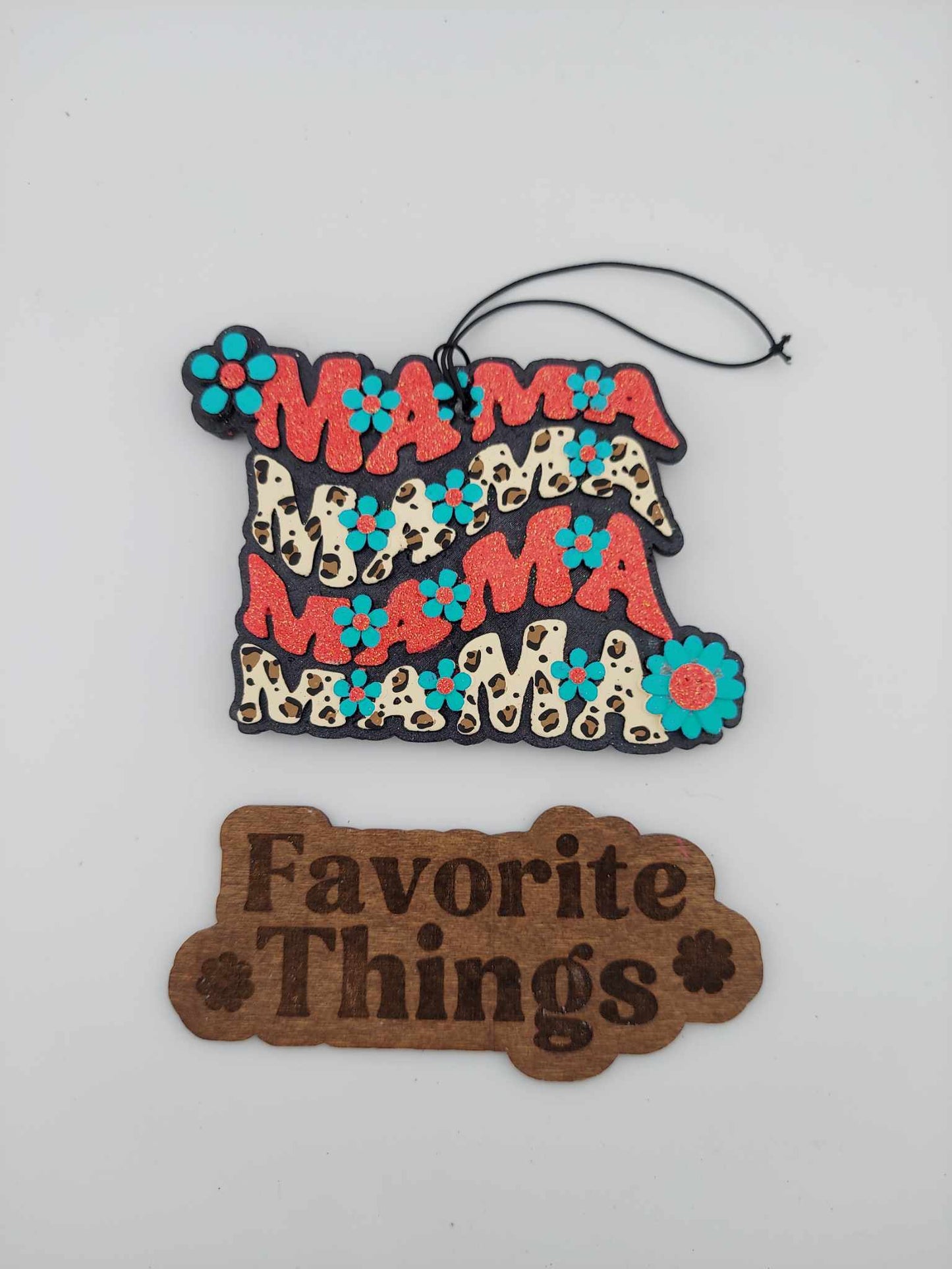 MAMA Colorful Freshie - Turquoise Pink Text