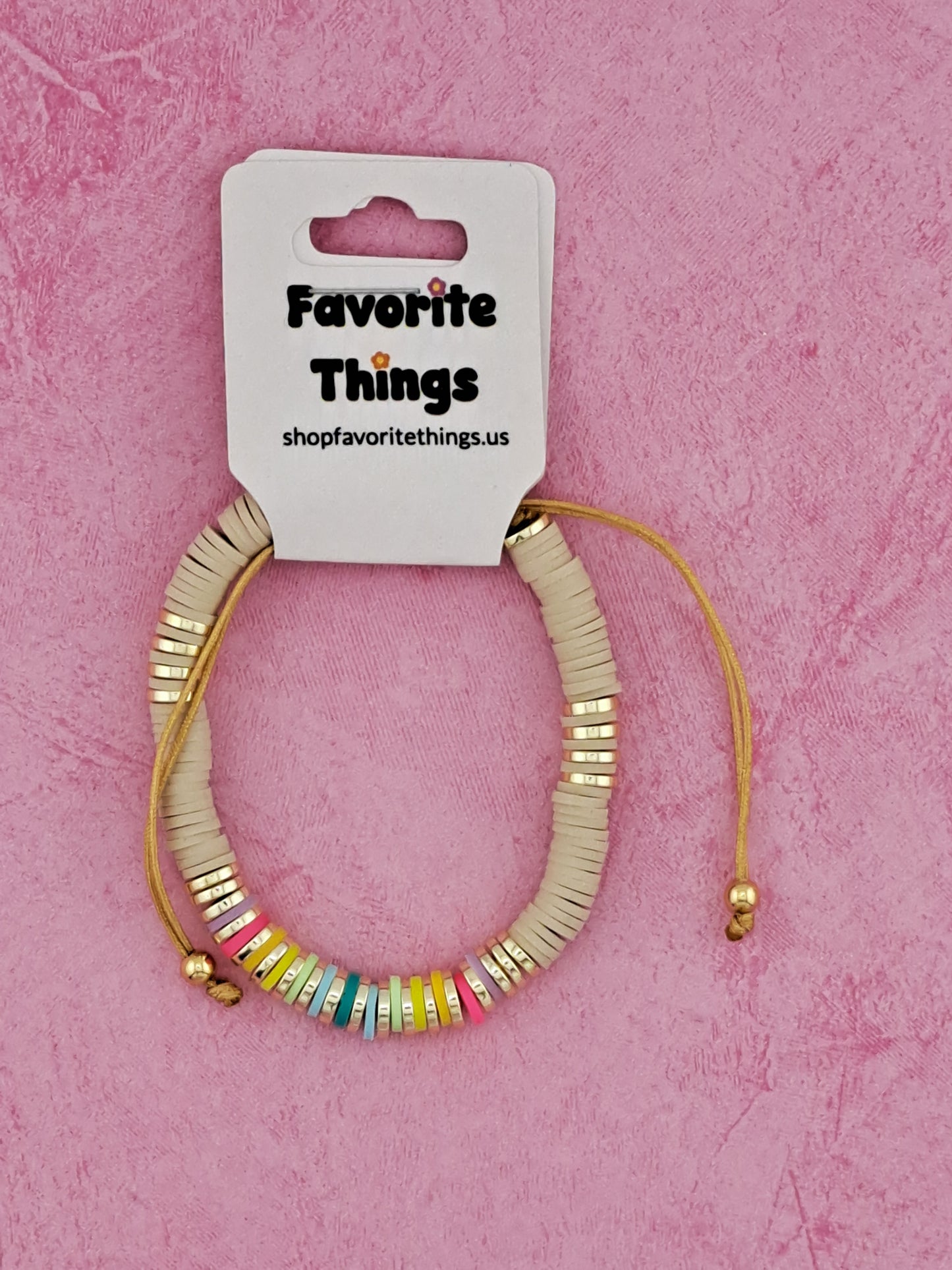 Colorful Fimo Bead Bracelet