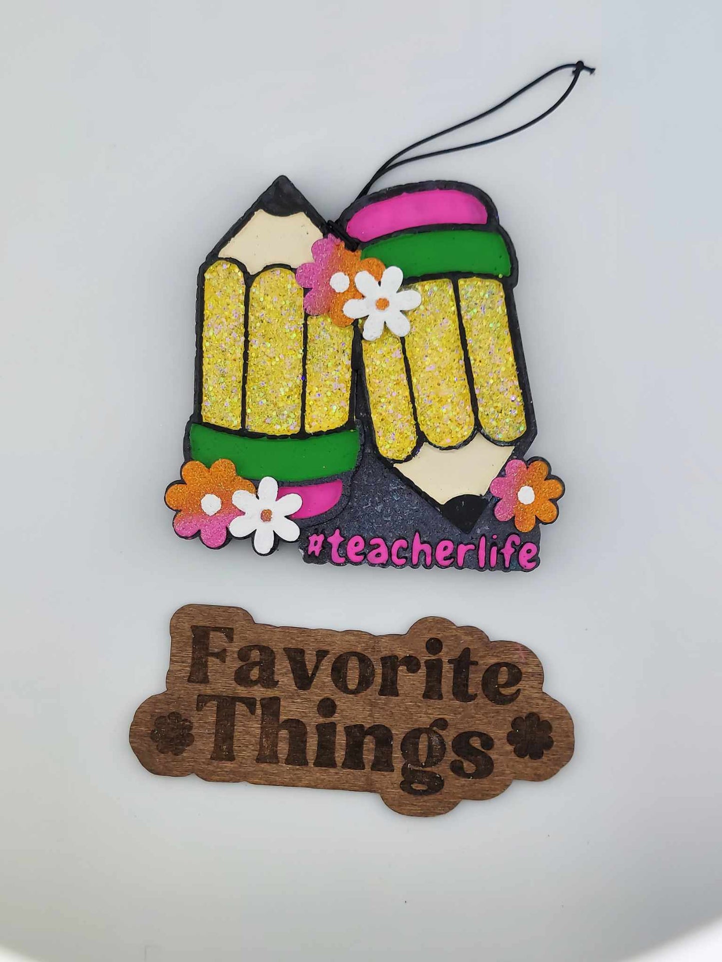 Teacher Life Freshie - Ombre Flower Green Trim