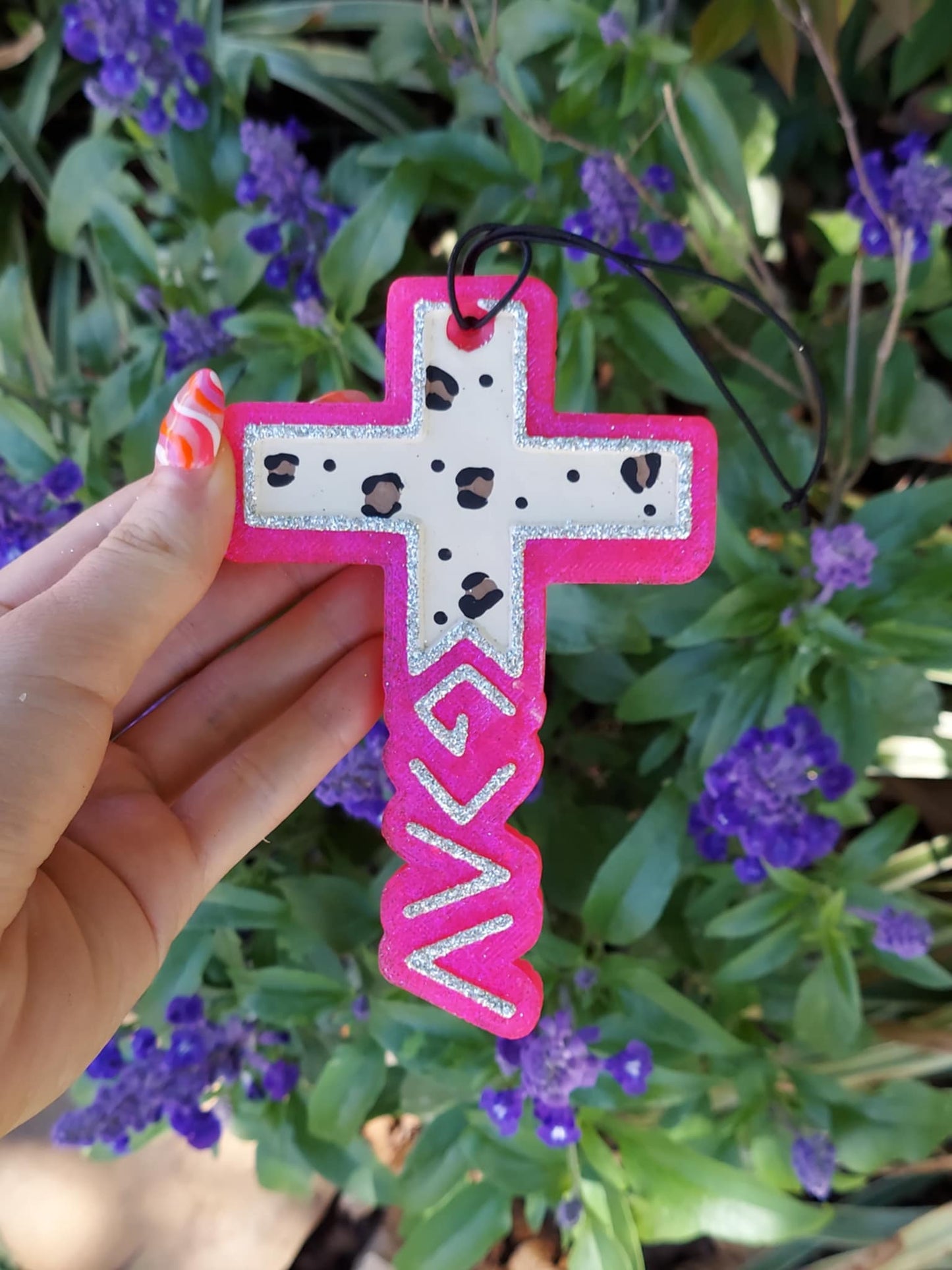 Cross - God Is Greater Freshie - Pink