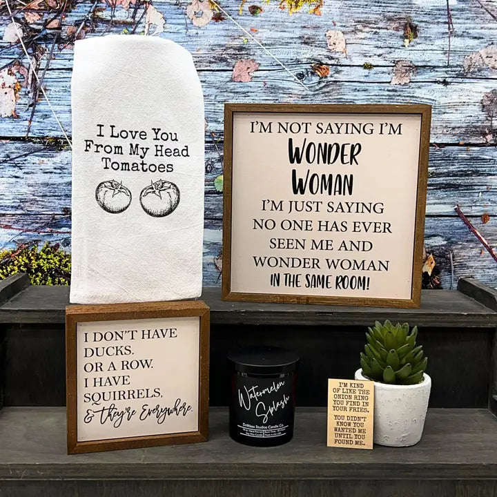 10X10 Wonder Woman Rustic Wooden Sign