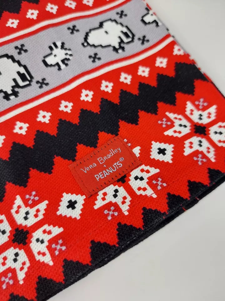 Snoopy Red Dish Towel Set - VERA BRADLEY - Peanuts in Fair Isle Pattern
