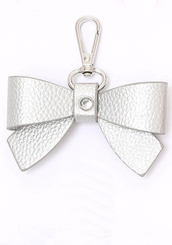 Vegan Leather Bow Keychain Shoe Charm