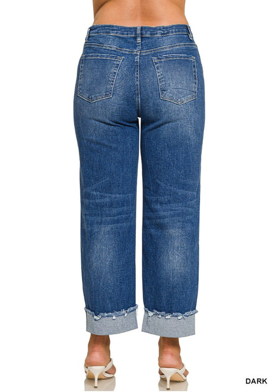 Dark blue jeans with a white background