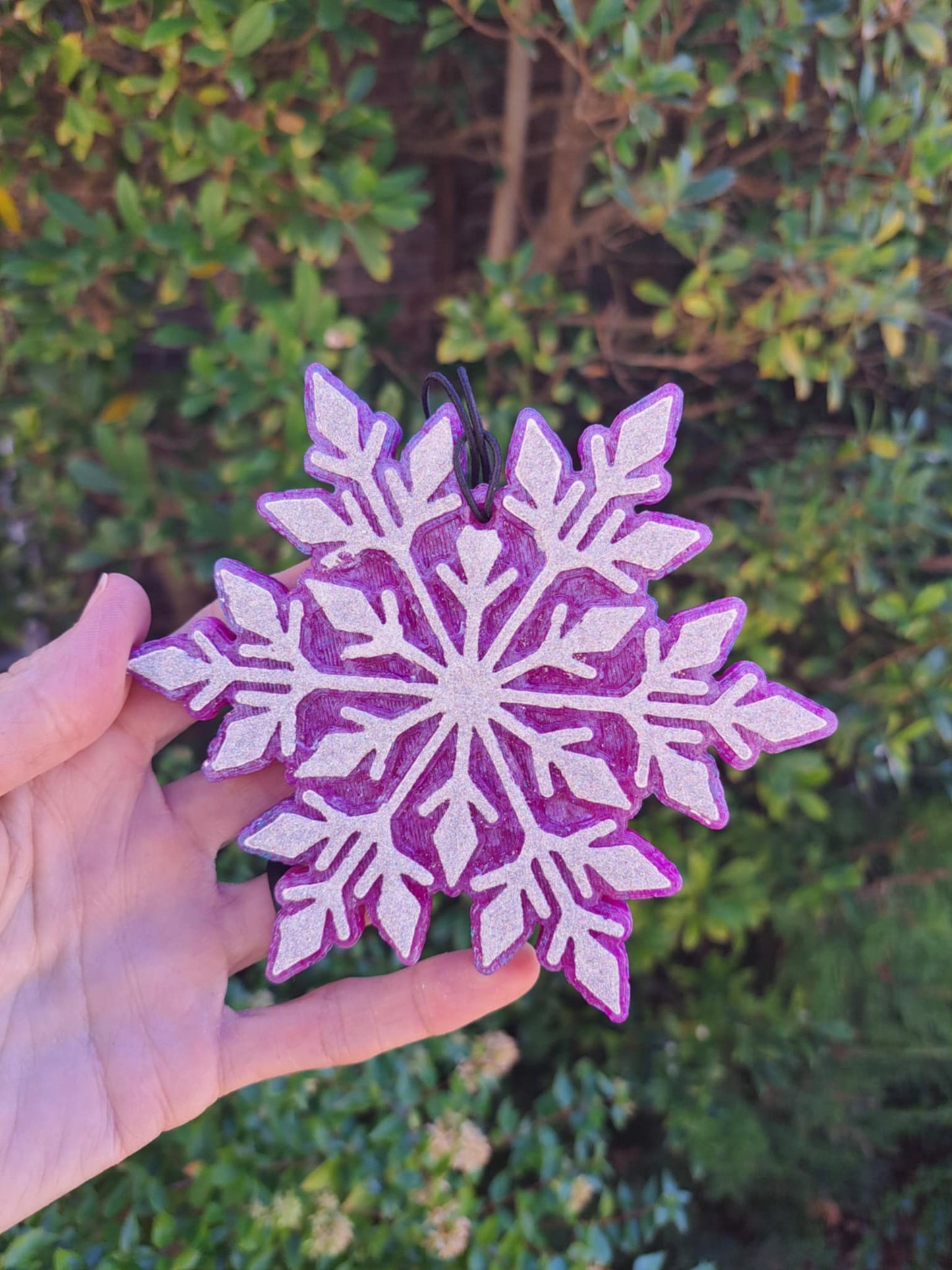 Purple Metallic Snowflake Freshie - Air Freshener