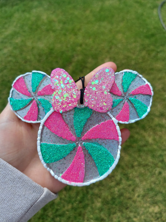 Mouse Freshie - Pink/Green Bow