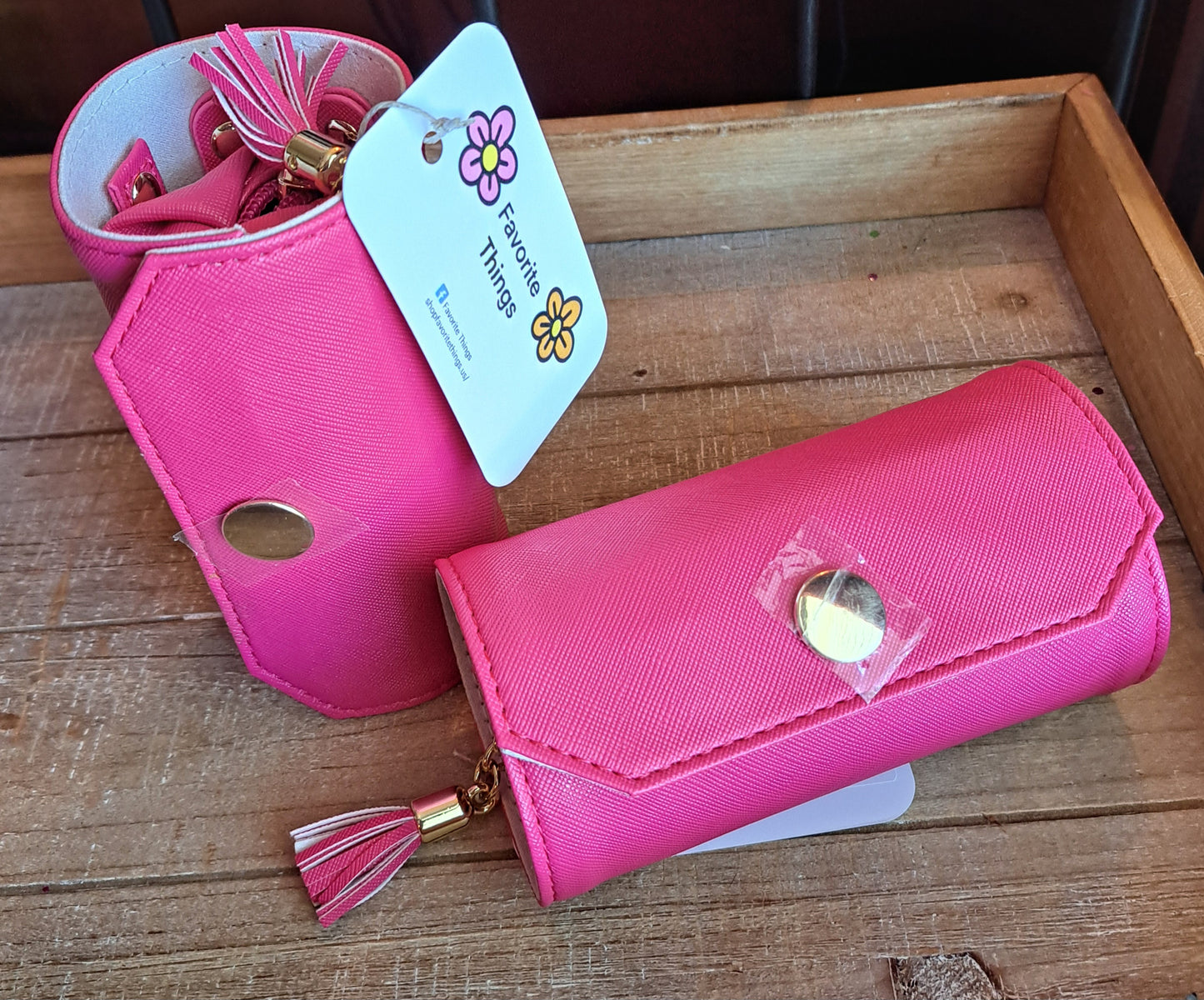 Hot Pink Travel Jewelry Case