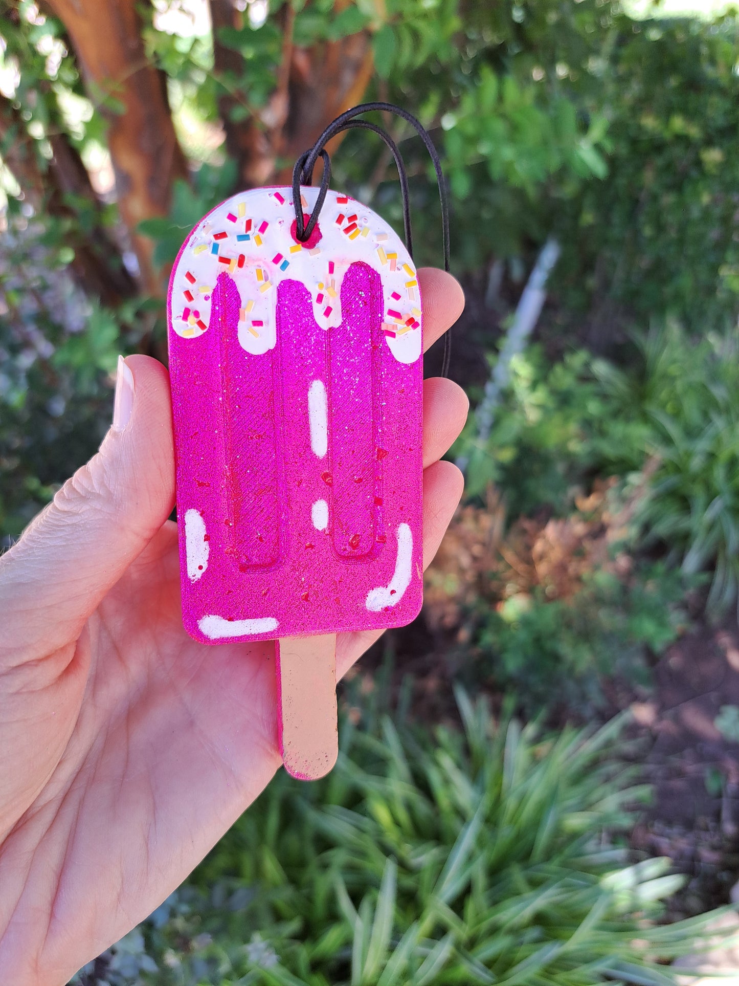 Popsicle Freshie - Metallic Pink With Sprinkles