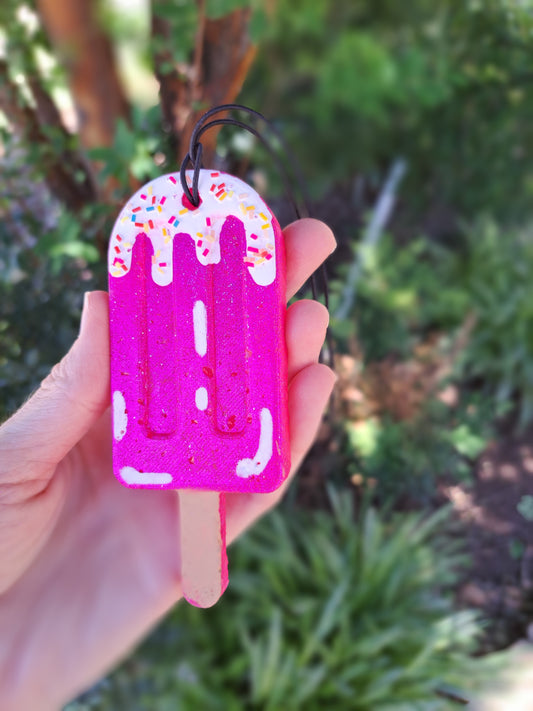 Popsicle Freshie - Metallic Pink With Sprinkles