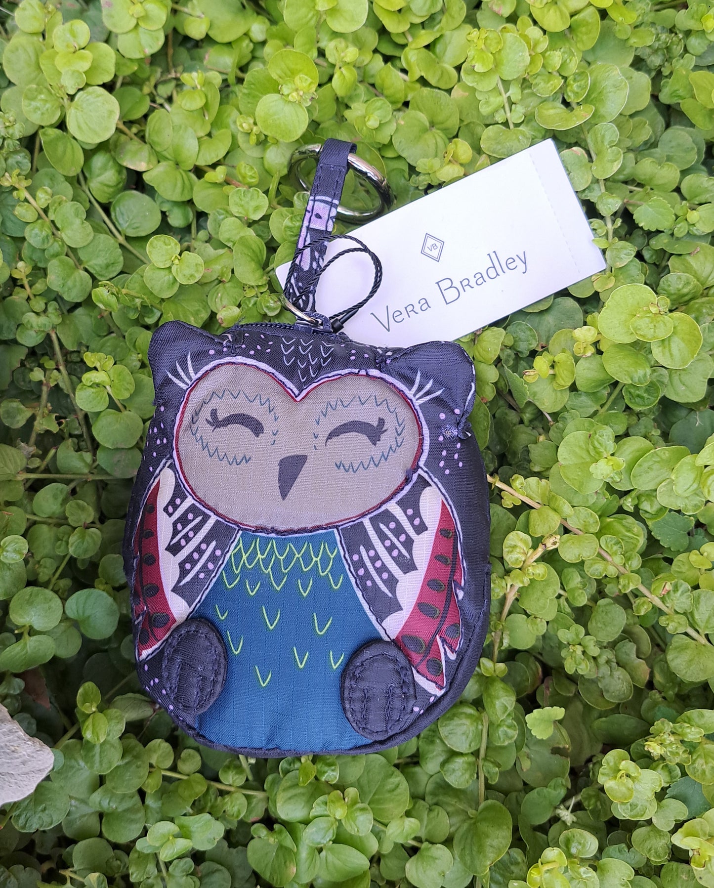 Owl Collapsible Tote Bag on Keychain - Night Sky Pattern