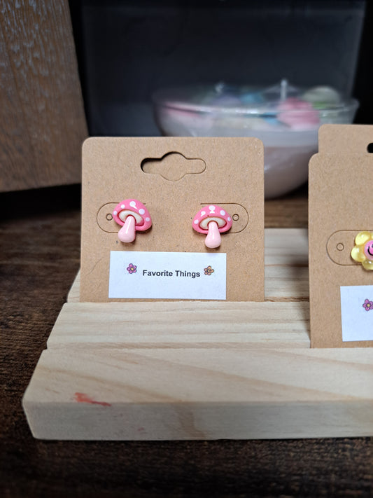 Mushroom Stud Earrings