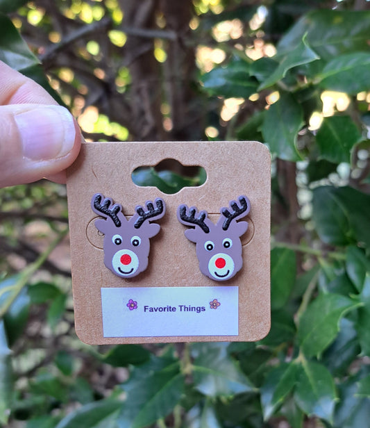 Rudolf Reindeer Stud Earrings