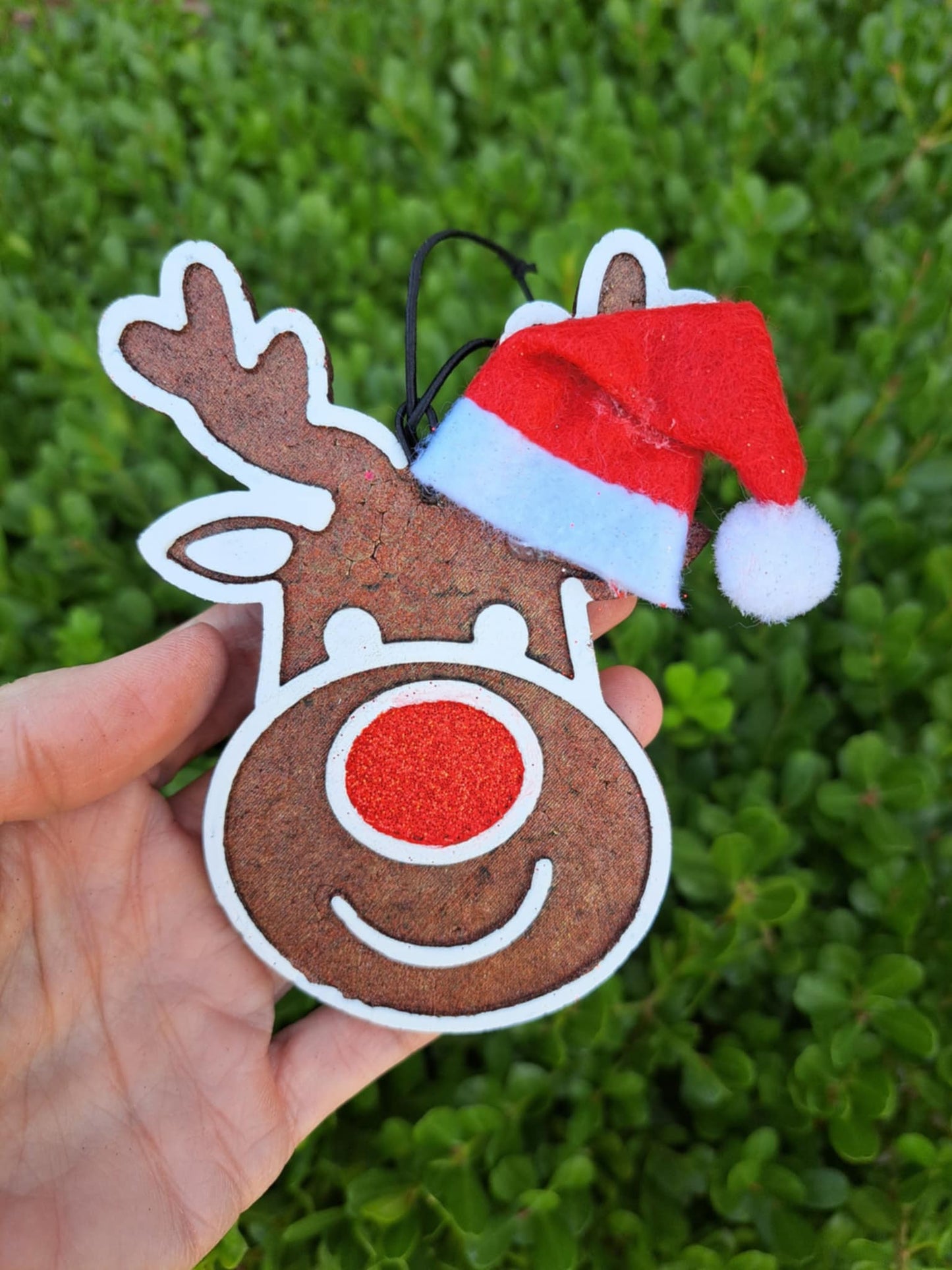 Reindeer in Hat Freshie - Air Freshener