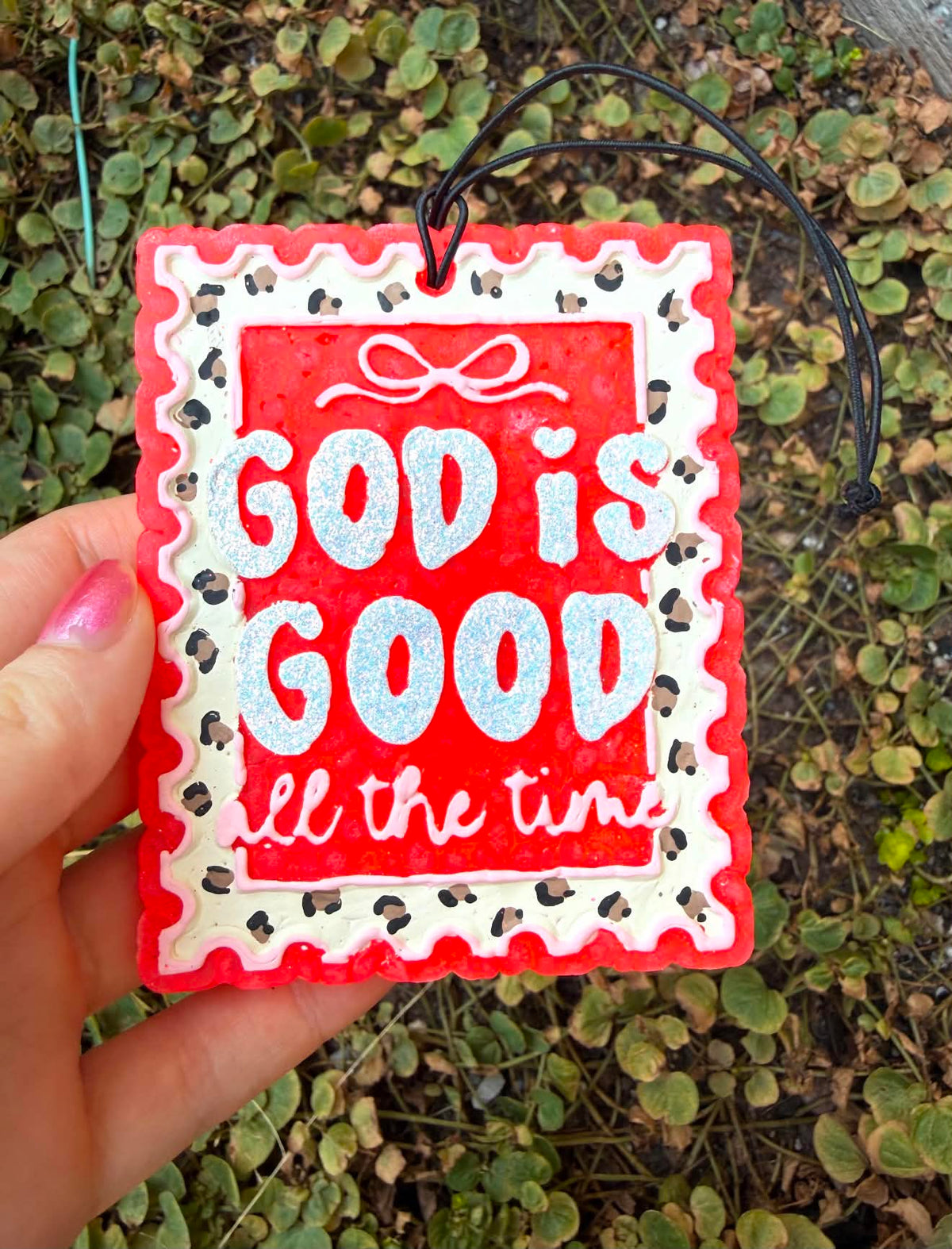 Pink God Is Good Freshie Air Freshener