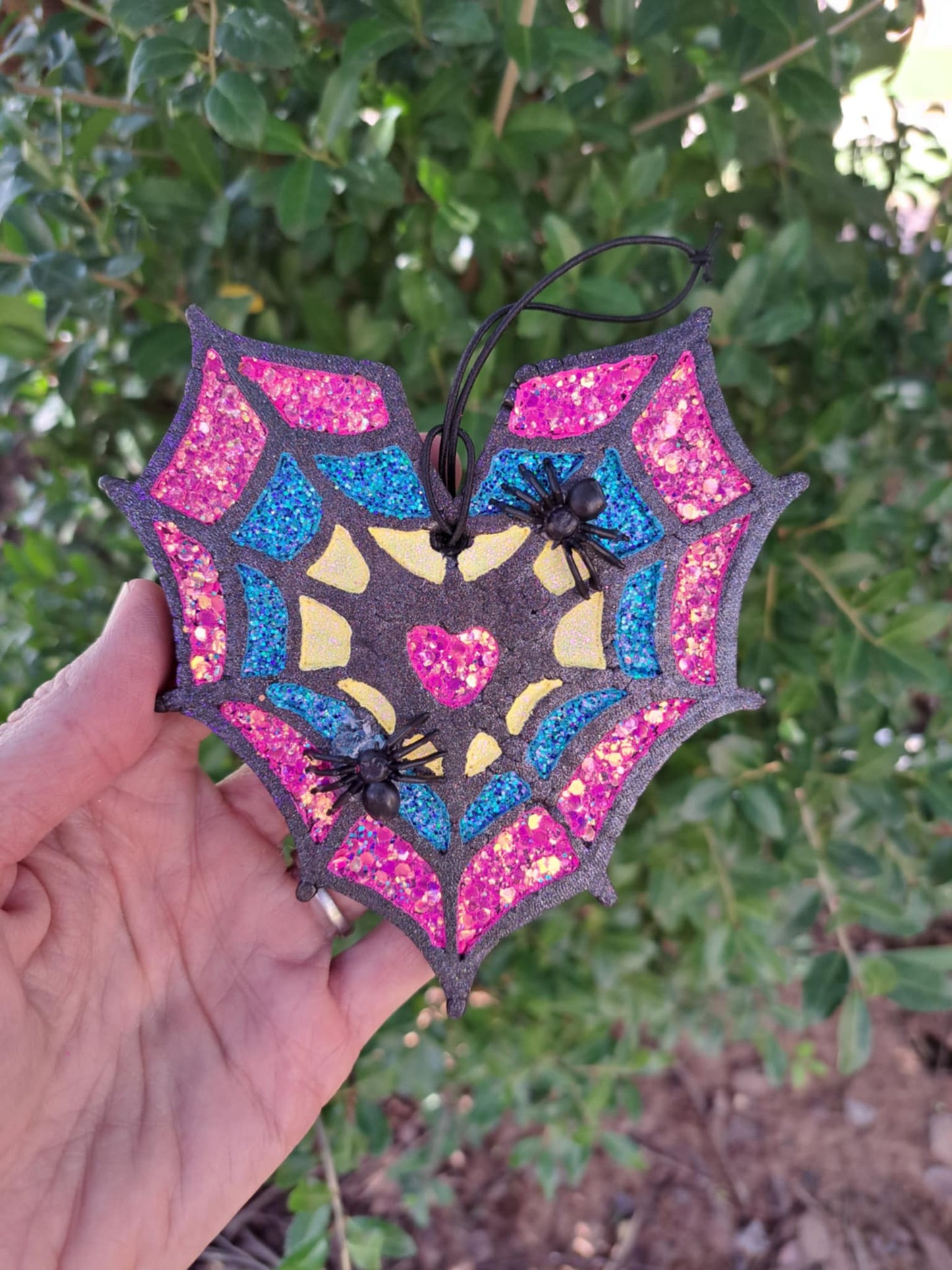 Colorful Heart With Cobweb Freshie - Air Freshener