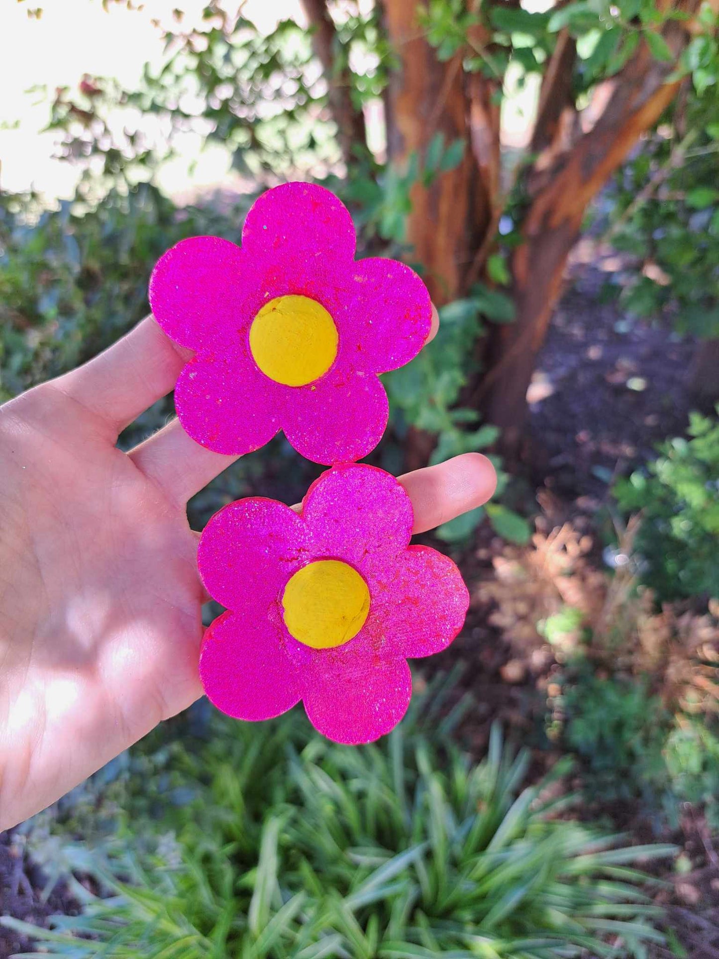 Flower Vent Clip Freshies - Pink/Yellow