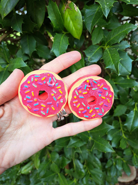 Vent Clip Donuts - Pink Icing With Sprinkles