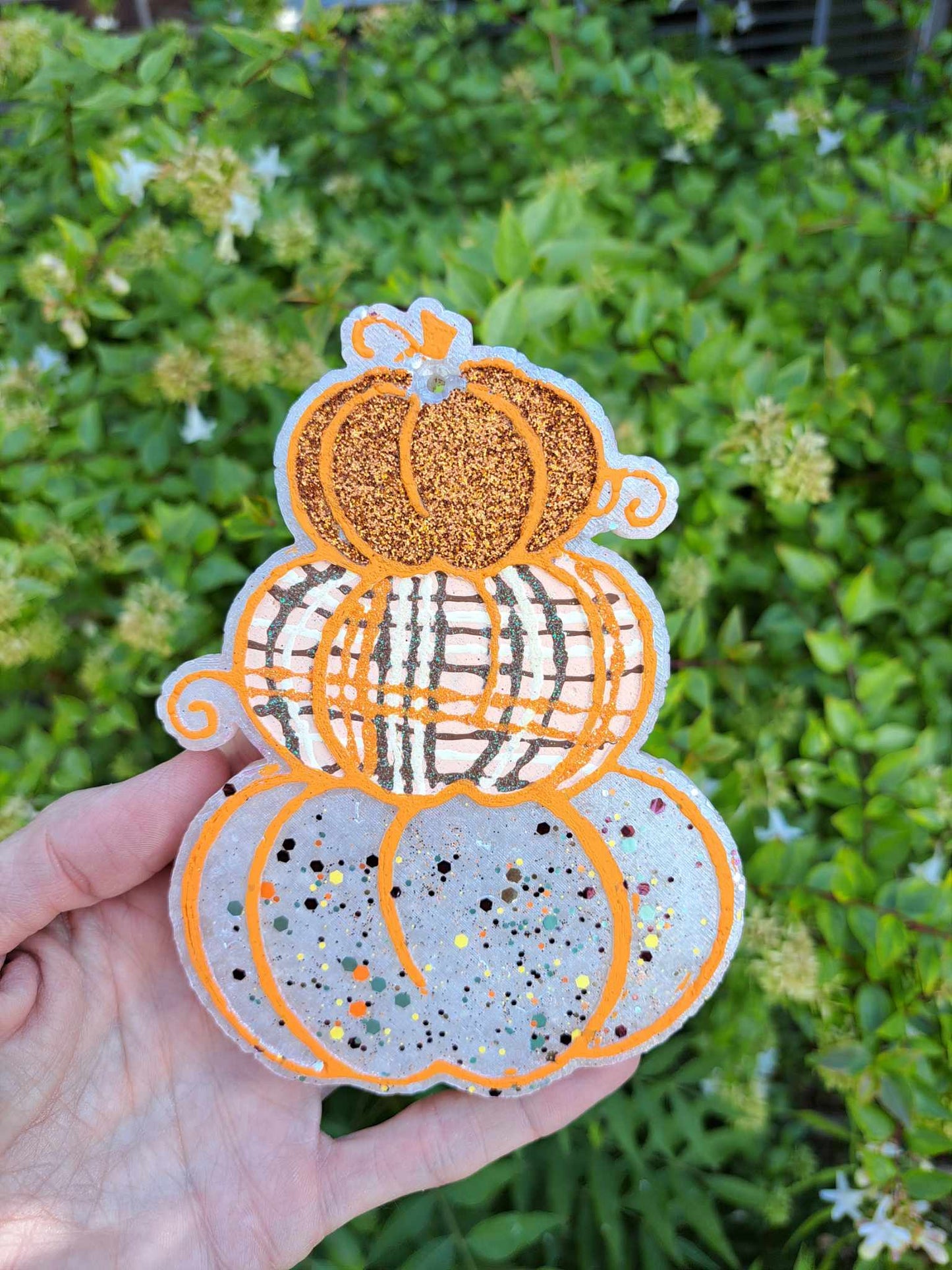 Butterscotch Pumpkin Plaid Stack Freshie - Air Freshener